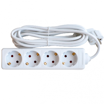 (W) Smart Удлинитель 4х 3м с заземлением 10А InHome 8343