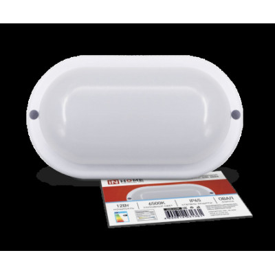 (W) Светильник сд СПП-ОВАЛ 12Вт 6500К 960Лм IP65 168х92х48 IN HOME (A4958)