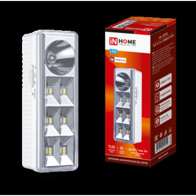(W) Светильник сд аварийный VC СБА-2207C 6+1LED 110Лм 1.0Ah lithium battery DC 147х48х47мм IN HOME